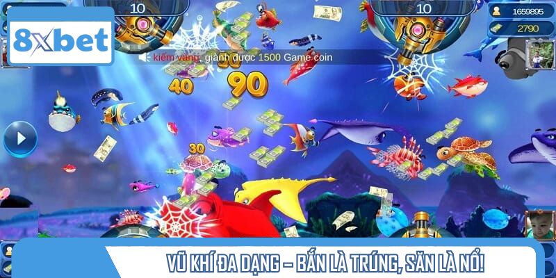 Game cung cấp hàng loạt loại súng với mức sát thương khác nhau
